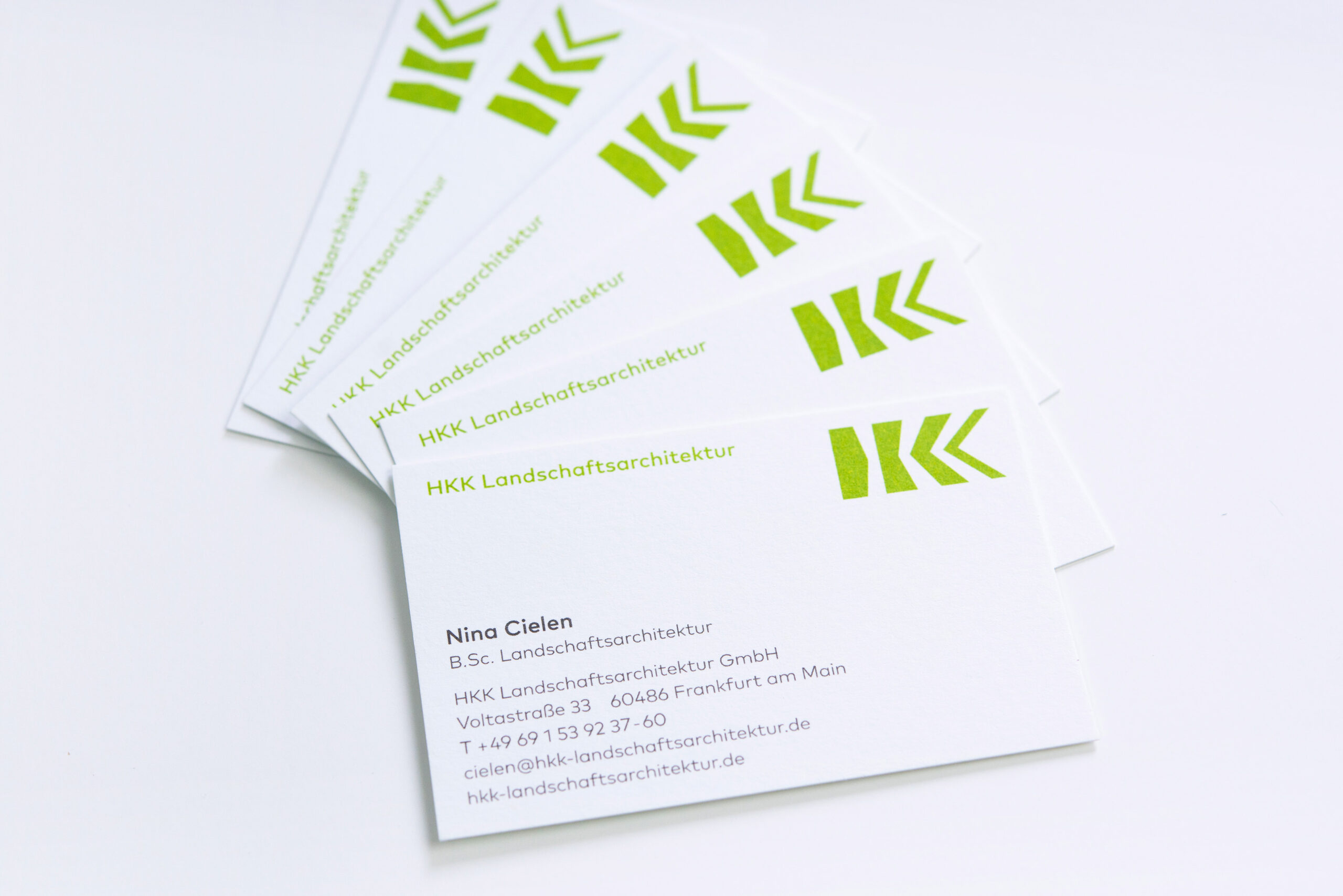 Corporate Design (Visitenkarten) - HKK Landschaftsarchitekten