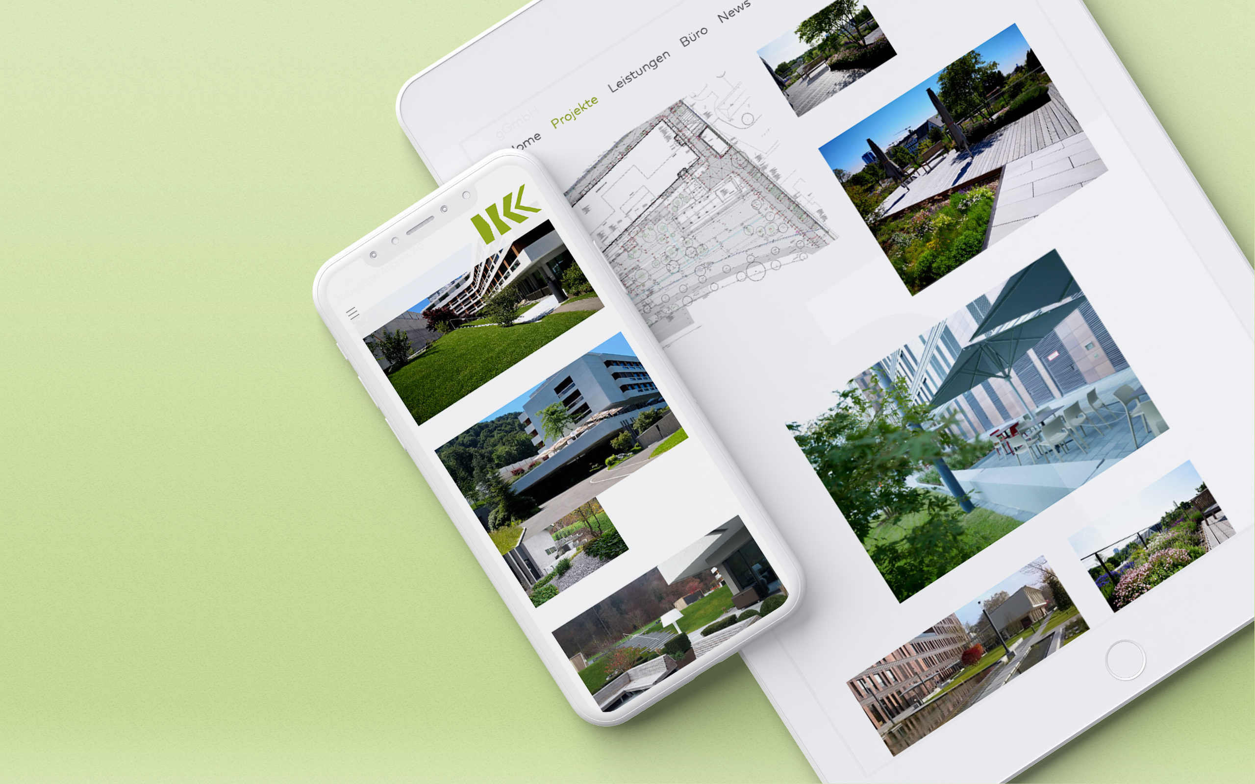 Webdesign - HKK Landschaftsarchitekten
