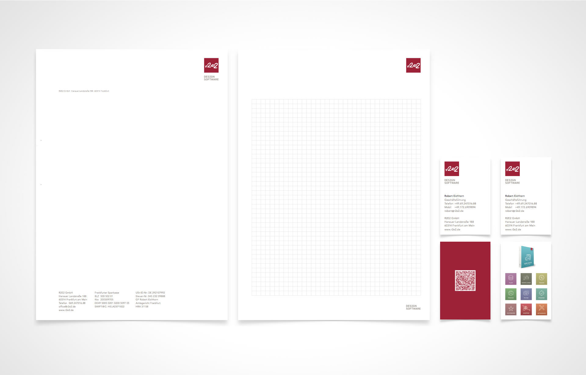 Corporate Design (Briefpapier, Visitenkarten) - r2e2 Design Software