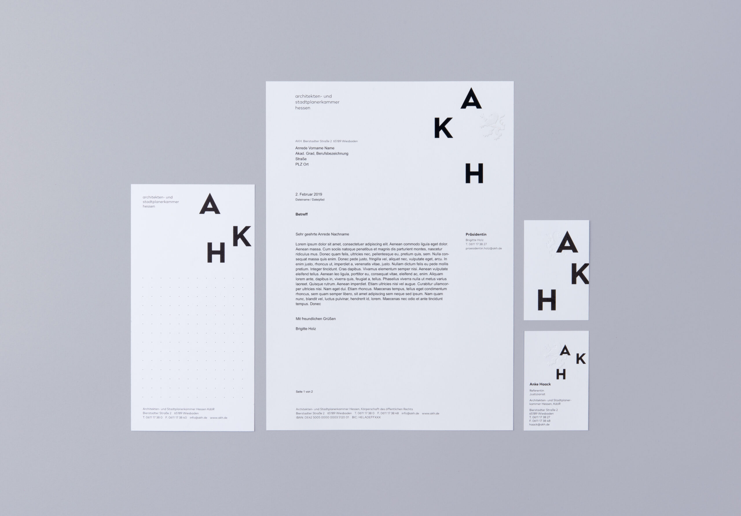 AKH Geschäftsausstattung / Corporate Design - Architekten- und Stadtplanerkammer Hessen