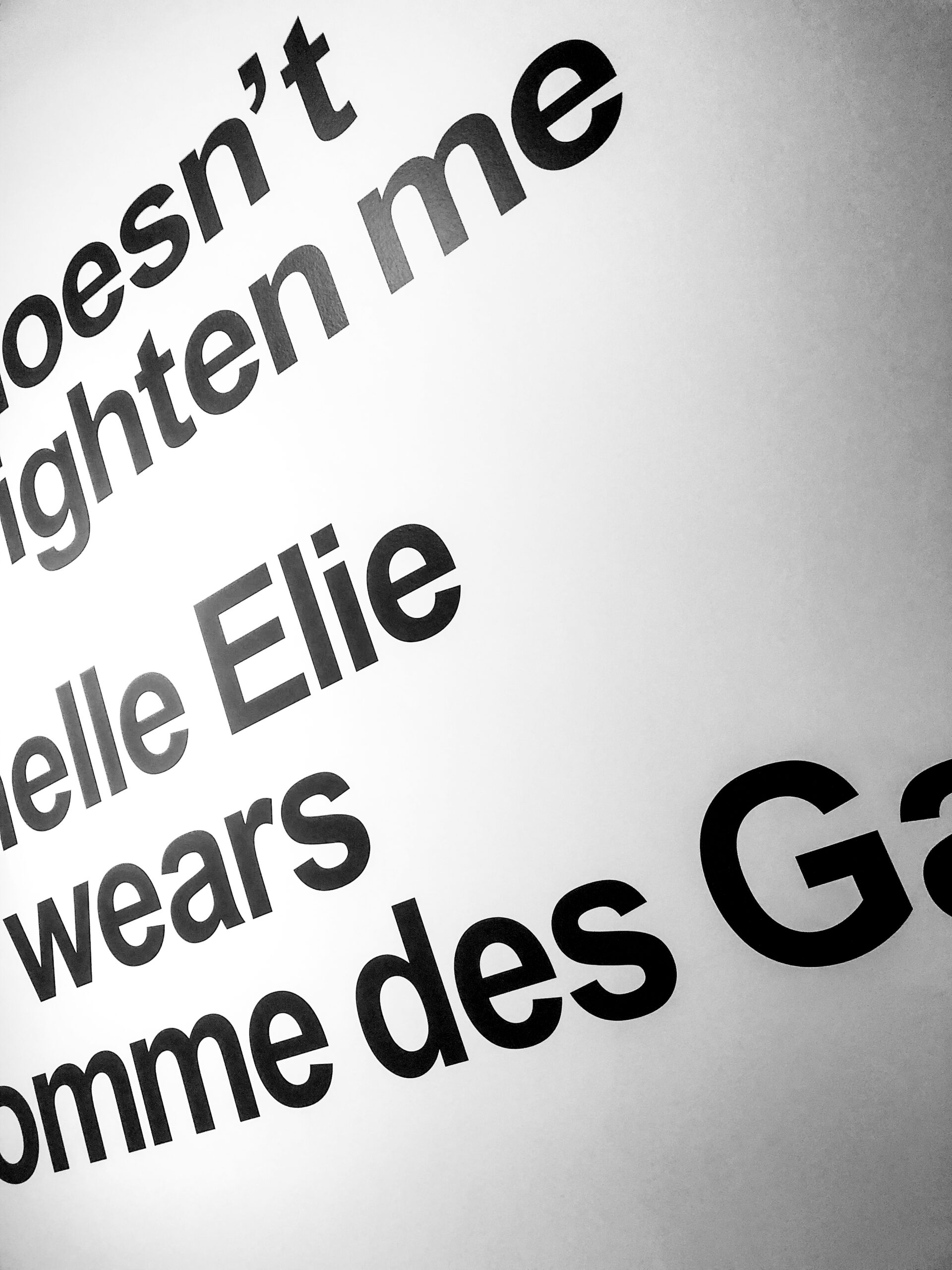 Michelle Elie wears Comme des Garçons