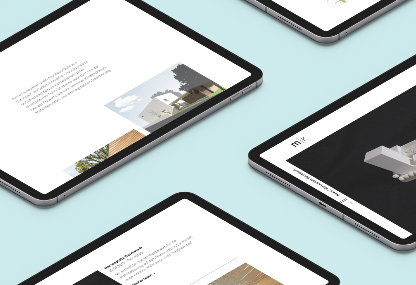 Menzel Kossowski Architekten Website – Ipad Tablet