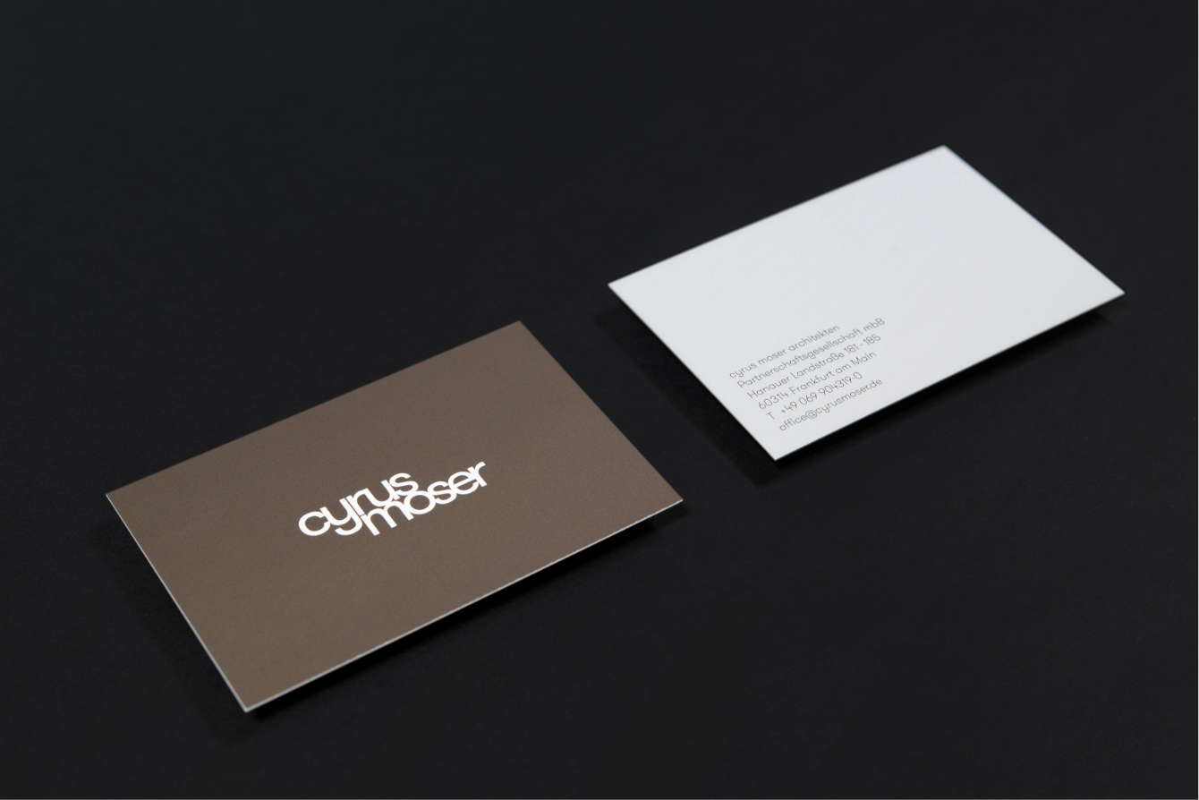 Cyrus Moser Visitenkarten – Corporate Design