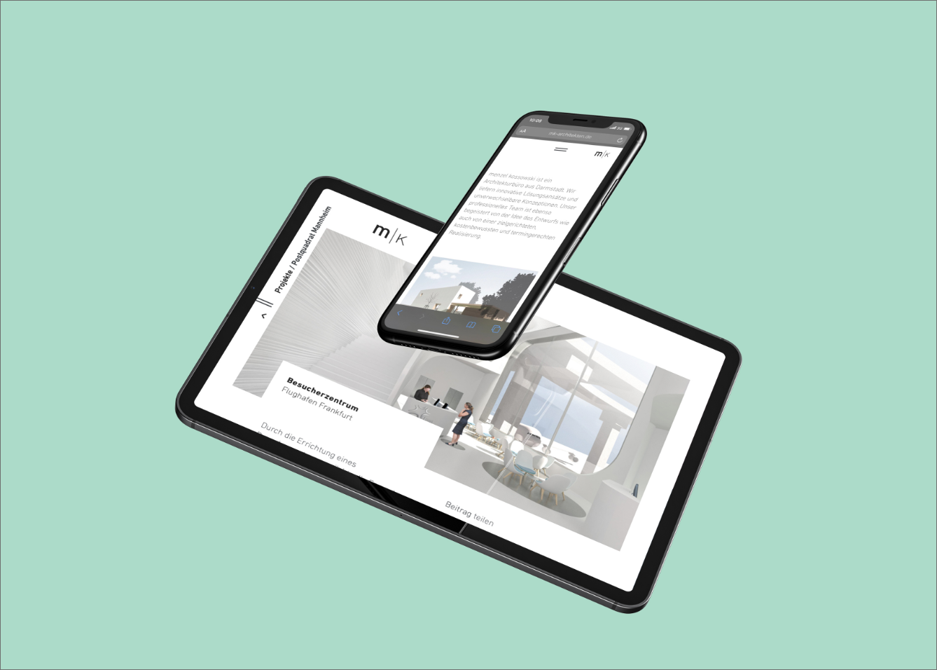 Menzel Kossowski Architekten Website Ipad Tablet Smartphone Mobile Webdesign