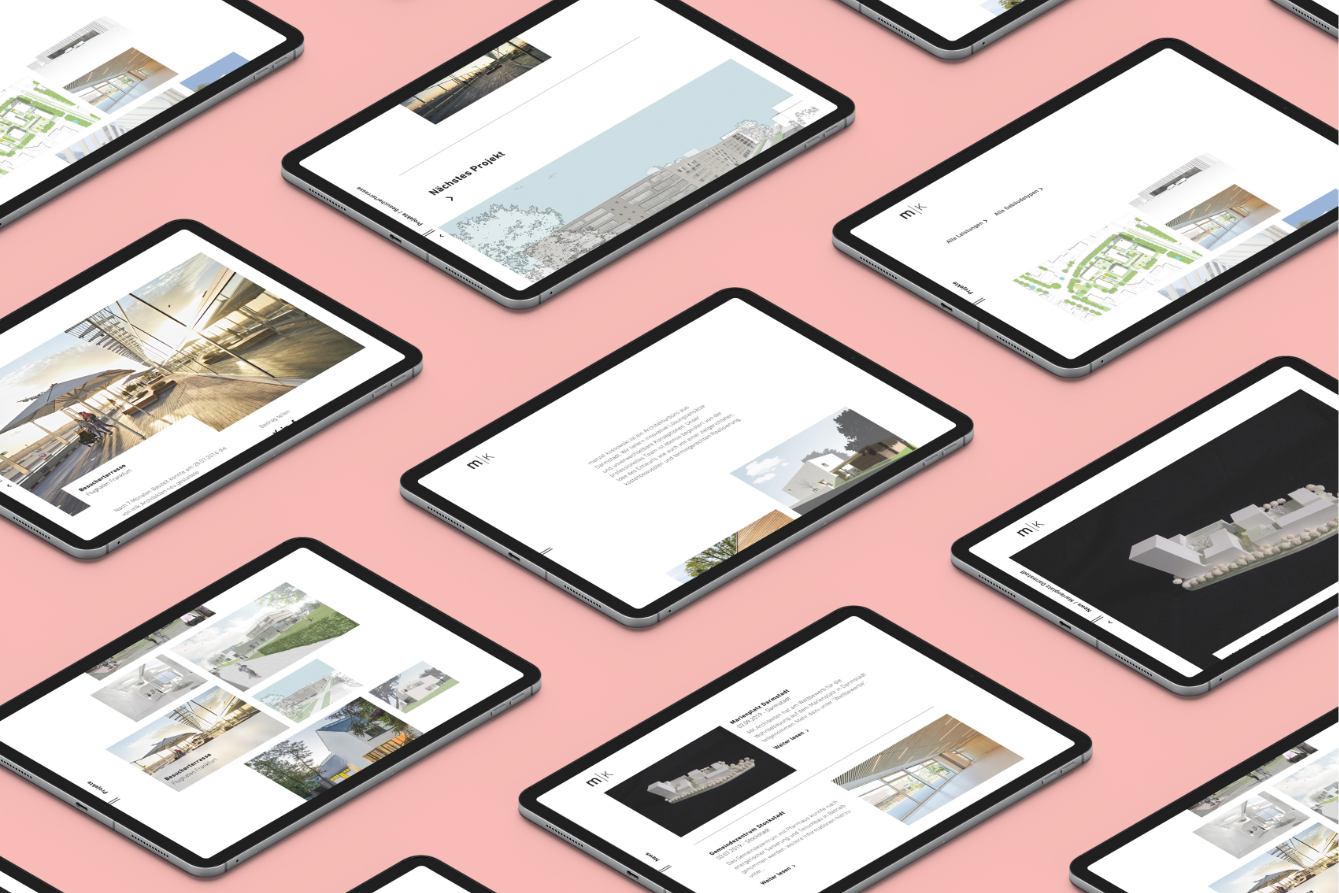 Menzel Kossowski Architekten Website Tablet Ipad Webdesign Screendesign