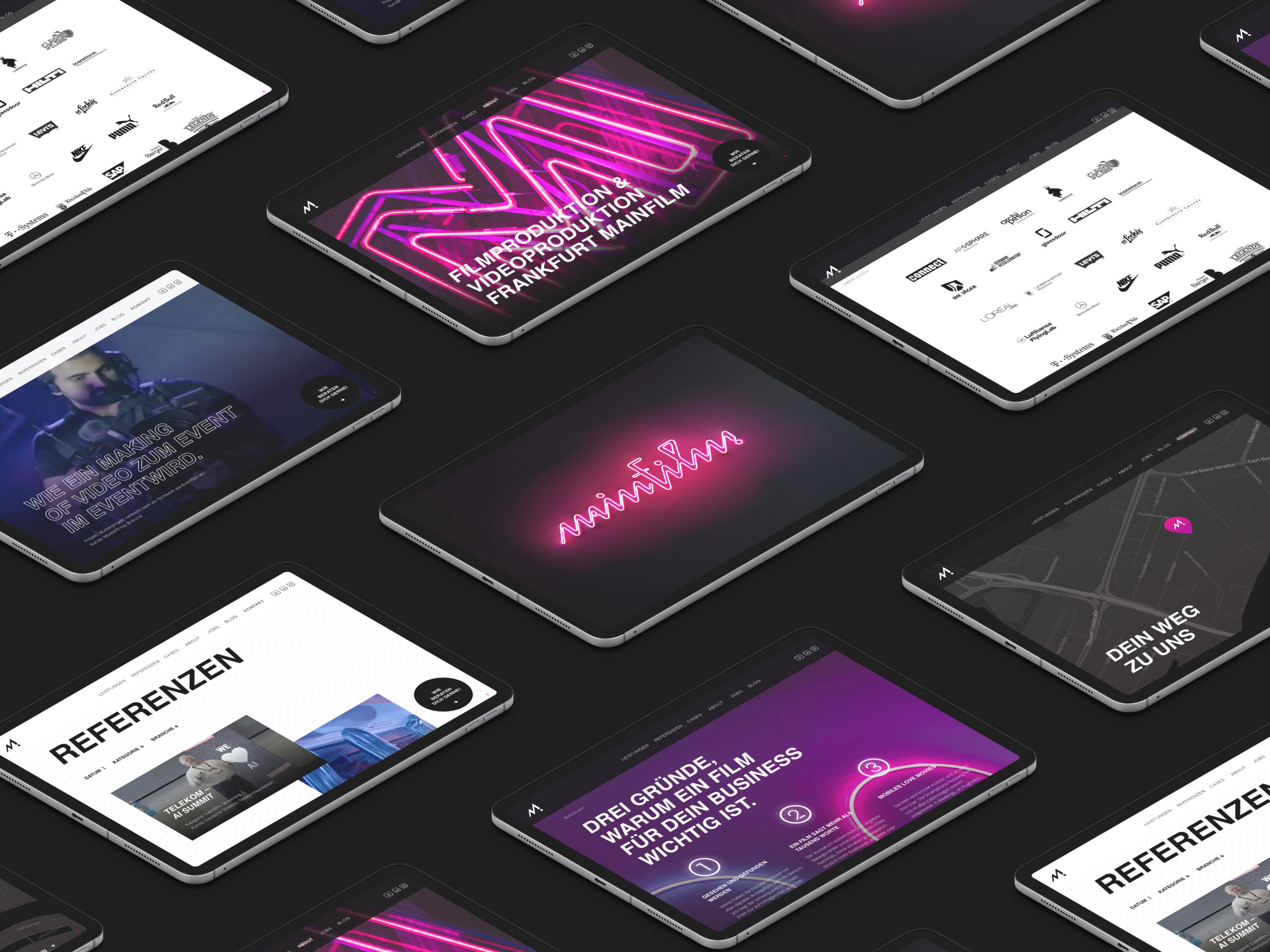 Webdesign Mainfilm – Ipad Tablet Screendesign Corporate Design