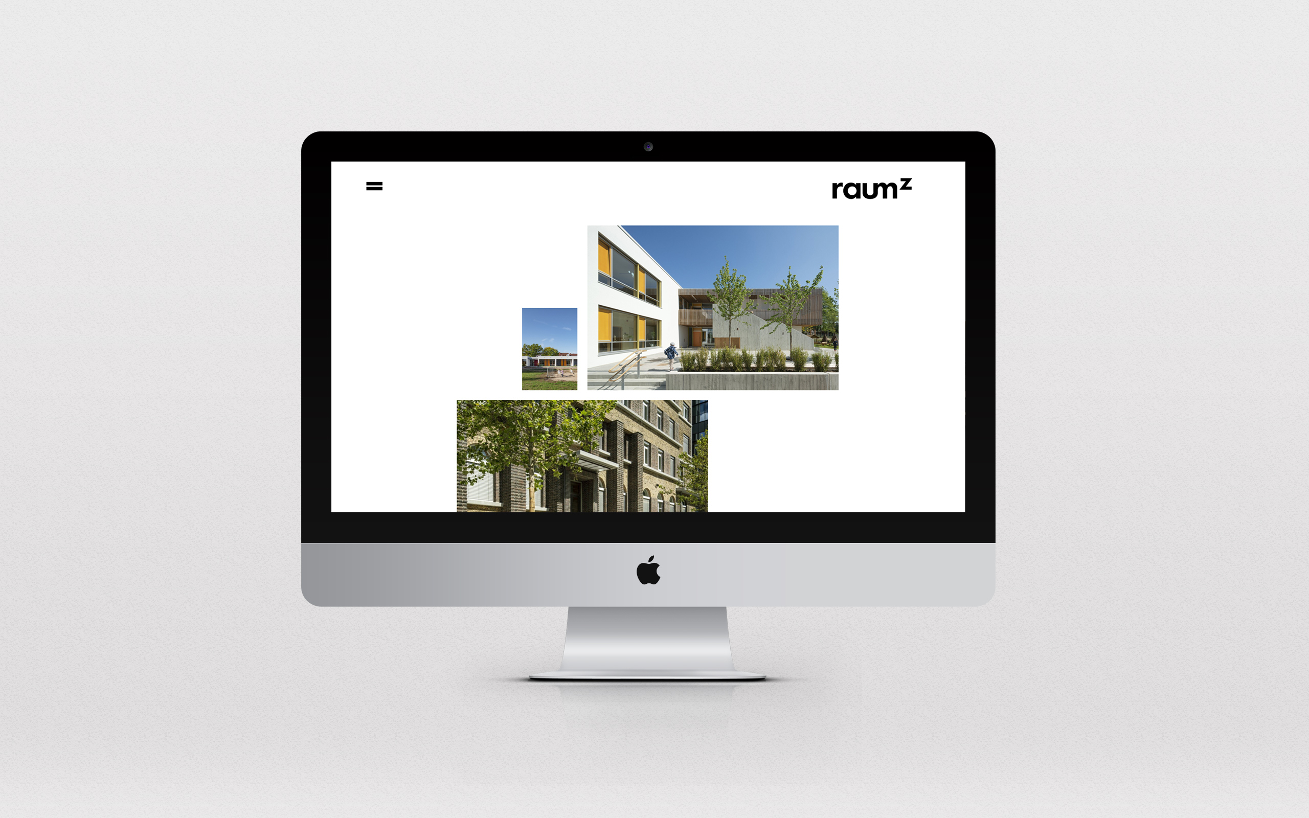 Webdesign Screendesign - raum z Architektur Corporate Design Macbook Desktop