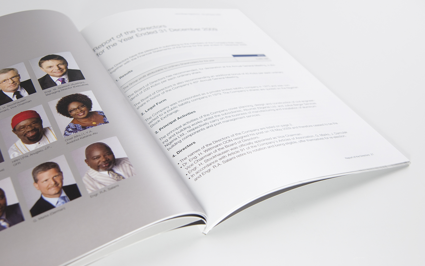 Editorial Design / JBN Annual Report - Julius Berger Nigeria
