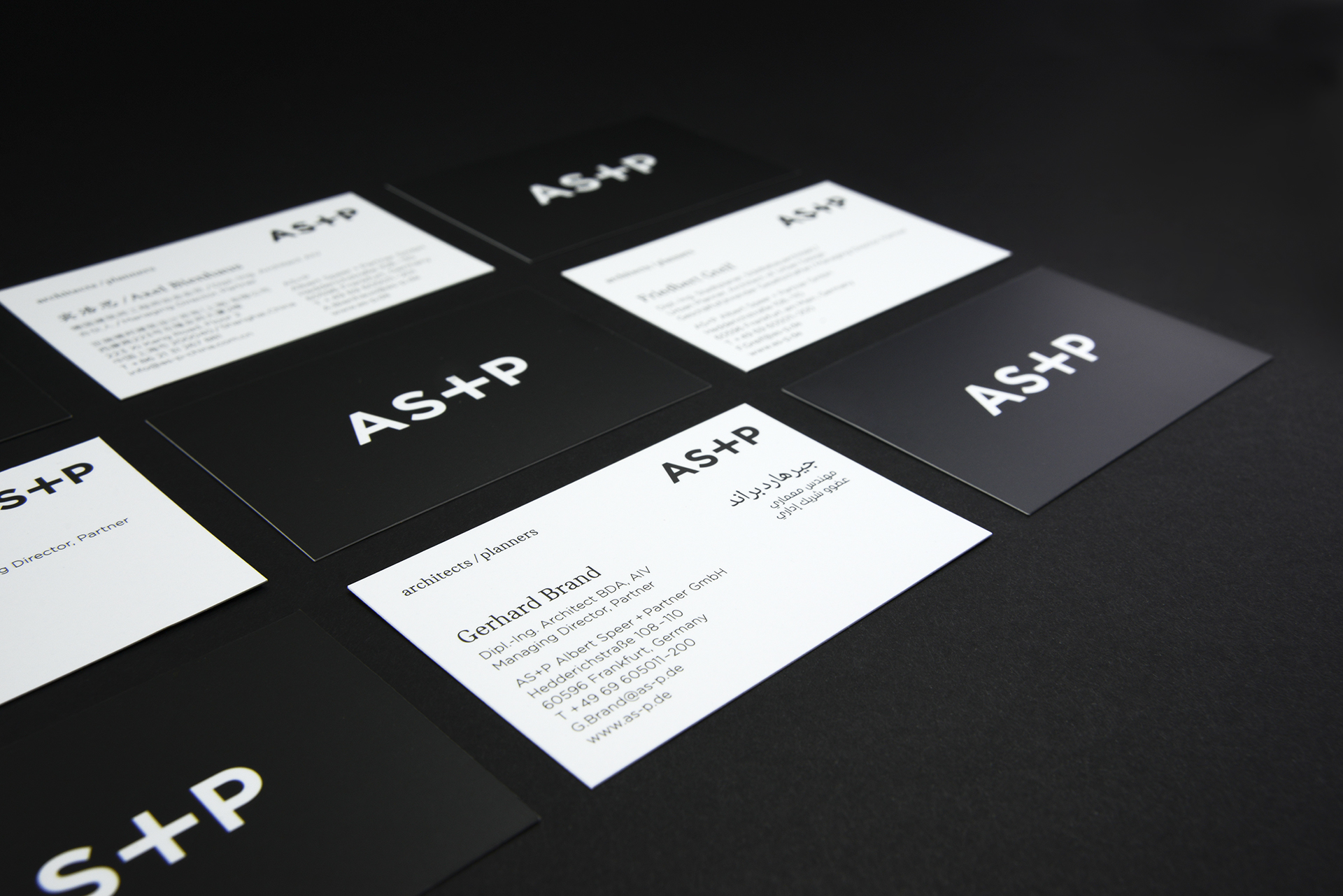 Corporate Design / Geschäftsausstattung (Visitenkarten) - AS+P Albert Speer + Partner
