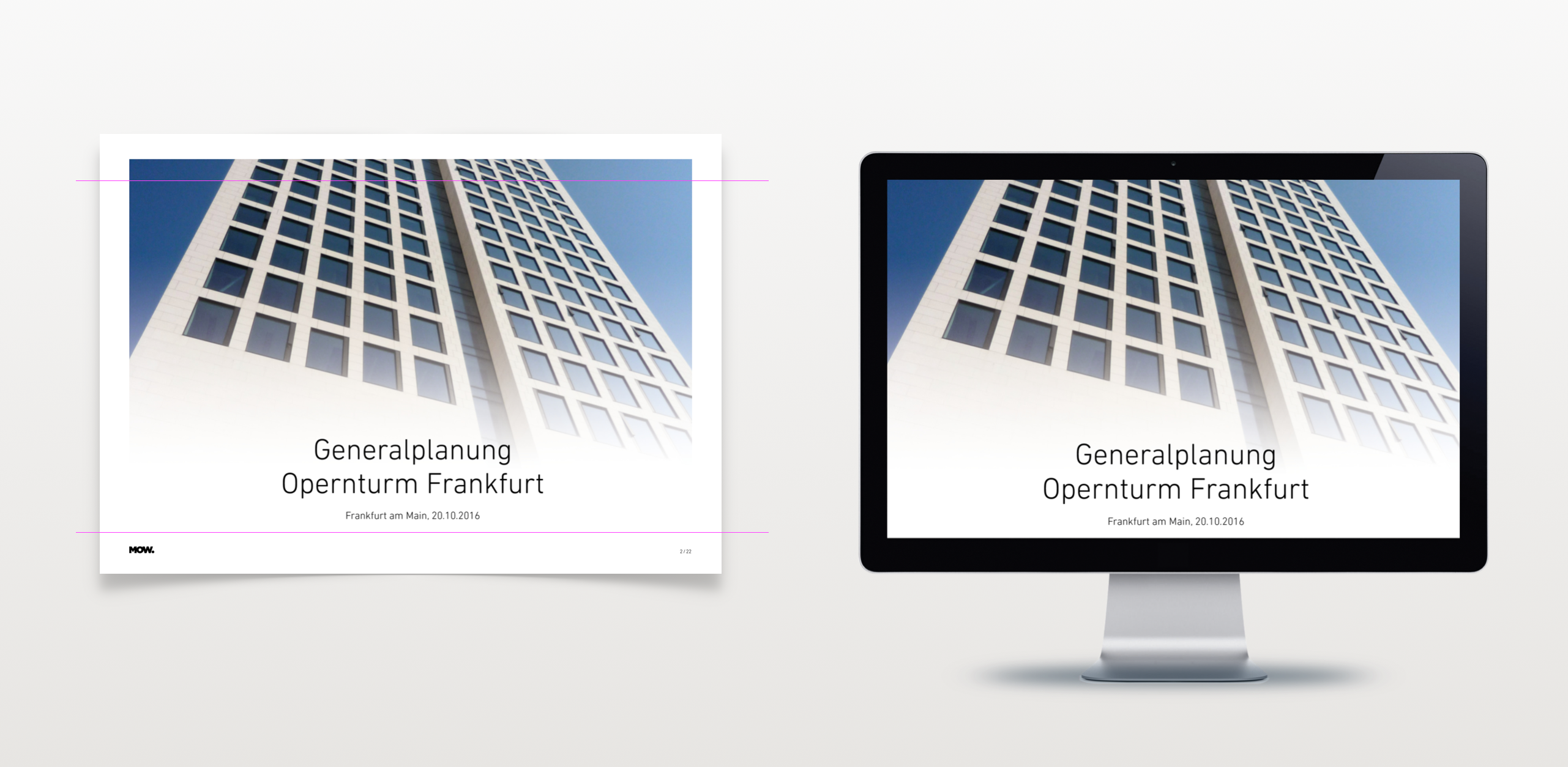 Webdesign / Screendesign - MOW Architekten Generalplaner