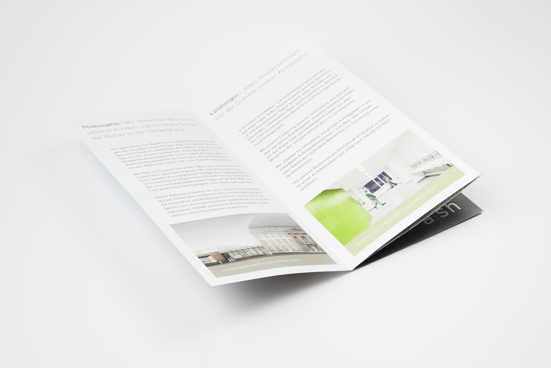 Corporate Design / Geschäftsausstattung (Flyer Design) - Sander Hofrichter Architekten (a|sh)