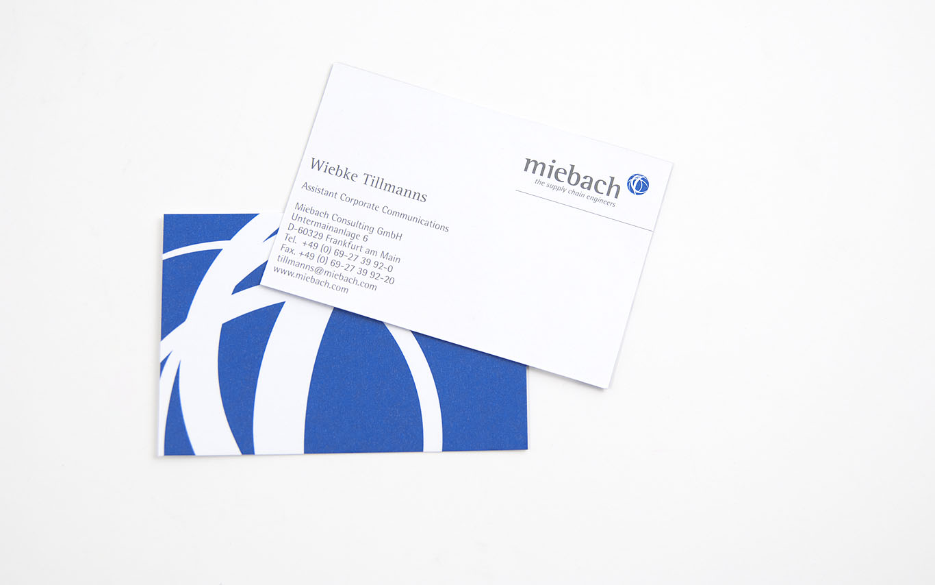 Visitenkarten Design - Corporate Design Miebach Consulting