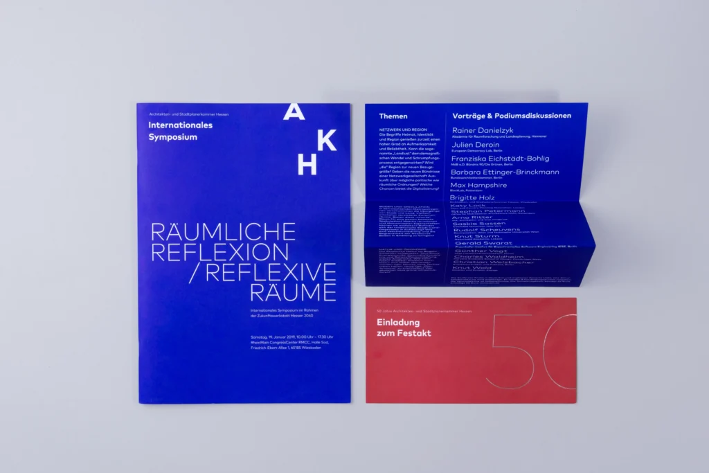 Broschüre und Einladungen (Corporate Design) - Architekten- und Stadtplanerkammer Hessen (AKH)